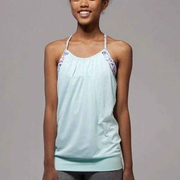 Ivivva by Lululemon Double Dutch Tank Top with Built In Sports Bra Size 8 - Picture 1 of 5